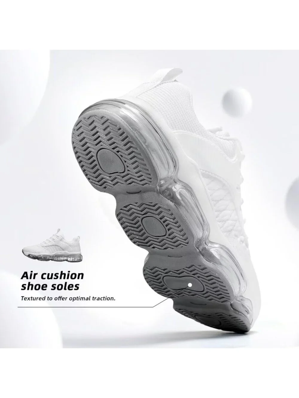 🆕Women's All White Walking Running Shoes Air Cushion Breathable Sneakers